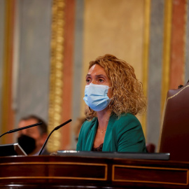 29/09/2021.- La presidenta del Congreso, Meritxell Batet, lidera la sesión de control al Gobierno este miércoles en el Congreso de los Diputados. EFE/Juan Carlos Hidalgo