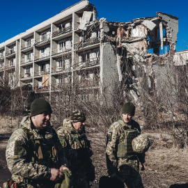 Foto de archivo de varios soldados ucranianos en Donetsk