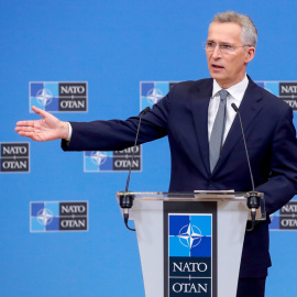 Jens Stoltenberg, secretario general de la Alianza, en una rueda de prensa este martes 15 de febrero de 2022.