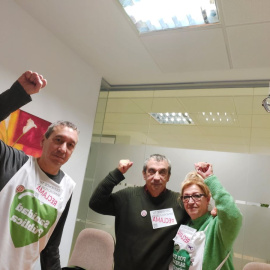 Imagen del encierro en el interior del despacho de la Gerencia de Atención Primaria, en Madrid, a 14 de diciembre de 2023.