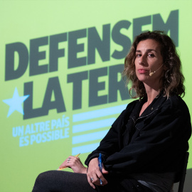 La candidata de la CUP para la presidencia de Catalunya, Laia Estrada, durante el acto de inicio de campaña de la CUP, a 25 de abril de 2024.