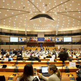 Vista general del interior del Parlamento Europeo, a 29 de noviembre de 2023, en Bruselas.