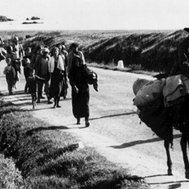 Refugiados regresando a Málaga tras la 'desbandá'. /DIPUTACIÓN DE MÁLAGA