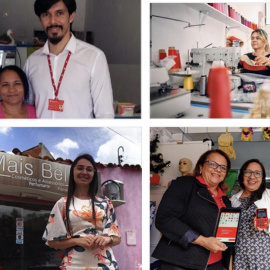 Augusta, Cleonice, Priscila y Francinete son un ejemplo de empredimiento femenino a través de los microcréditos.