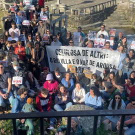 24/5/24 Manifestación contra la planta de Altri el pasado 23 de febrero en Monterroso (Lugo).