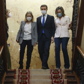 Ana Pastor, Pablo Casado y Cuca Gamarra, en el Congreso de los Diputados.