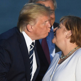 Donald Trump y Angela Merkel