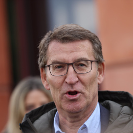 El presidente del Partido Popular, Alberto Núñez Feijóo, durante las jornadas del Comité de Dirección del PP, en Toledo, a 13 de enero de 2024.