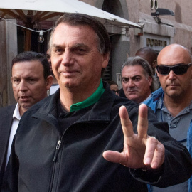 El presidente brasileño, Jair Bolsonaro, en Roma.