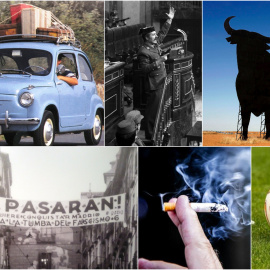 Algunos de los símbolos políticos y sociales que construyeron la España del siglo XX.