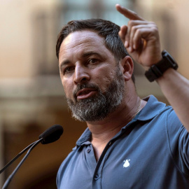 19/05/2021. Imagen de archivo de el presidente de Vox, Santiago Abascal, durante un acto político. - EFE