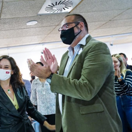 La presidenta de la Comunidad de Madrid, en un acto de partido celebrado el pasado viernes en Arroyomolinos.