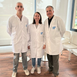 22/01/2024 - Tres dels científics de l'Institut d'Investigació Biomèdica de Girona que han participat en la recerca sobre el fetge gras.