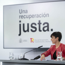 La ministra Portavoz, Isabel Rodríguez, interviene en una comparecencia tras la reunión del Consejo de Ministros, a 8 de noviembre de 2021, en Madrid.