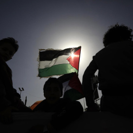 Protestas contra el genocidio de Israel en Gaza, este viernes en Yemen.