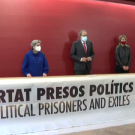 Torra dona la pancarta que causó su inhabilitación al Museo de Historia de Cataluña