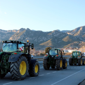 11/02/2024 - La tractorada d'aquest diumenge a la C-16, al Berguedà.