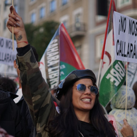 Imagen de la marcha en apoyo al Sáhara Occidental.
