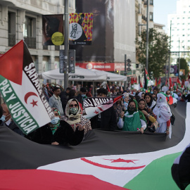 Marcha en apoyo al Sáhara Occidental.