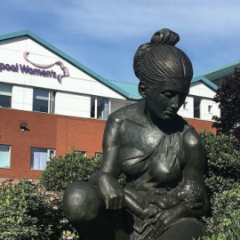 Fachada del Hospital de Mujeres, lugar de la explosión.