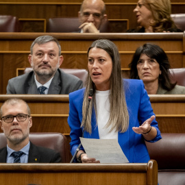21/2/24 - La portavoz de Junts en el Congreso, Miriam Nogueras, interviene durante la sesión plenaria en la que se ha tratado la Ley de Amnistía, entre otros asuntos, en el Congreso de los Diputados, a 21 de febrero de 2024, en Madrid.