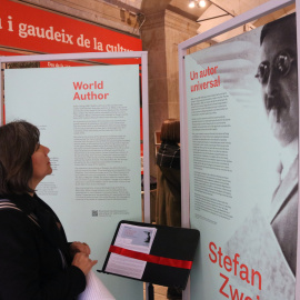 Una imatge de l'exposició itinerant 'Stefan Zweig. Autor universal' a l'Ateneu Barcelonès