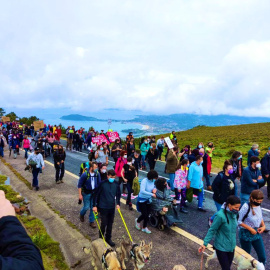 02/06/2021. Marcha de protesta en la Serra da Groba. - Alba Tomé