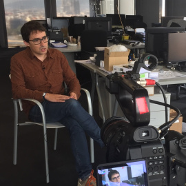 El politòleg Jordi Muñoz durant l'entrevista / Francesc Peris