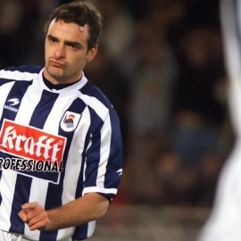 Javi de Pedro, en una imagen de archivo con la Real Sociedad.