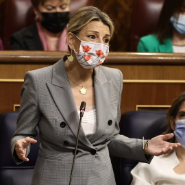 01/03/2022. La vicepresidenta segunda y ministra de Trabajo y Economía Social, Yolanda Díaz, comparece en el Congreso de los Diputados, a 23/02/2022.