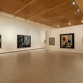 La sala de arte de Banco Santander, en la Ciudad Financiera de Boadilla del Monte