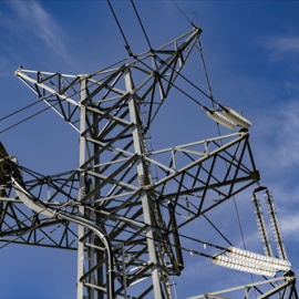 Una torre eléctrica, a 12 de noviembre de 2021, en Madrid