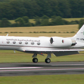 Fotografía de archivo de un avión argelino.