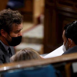 El portavoz de Vox, Iván Espinosa de los Monteros, durante el pleno celebrado en el Congreso este miércoles, 24 de noviembre de 2021, que debate diversas secciones de los Presupuestos de 2022.