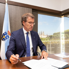 Feijóo, en su despacho.