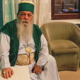 El Baba Mondi, máxima autoridad de la cofradía Bektashi, entrevistado en Albania.