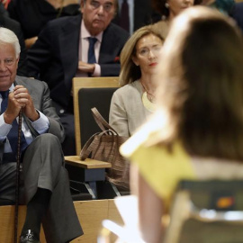 El expresidente del Gobierno Felipe González durante el acto de presentación de la apertura al público de su archivo documental como exjefe del Ejecutivo, una iniciativa que se lleva a cabo por primera vez en España con una documentos privados que se 