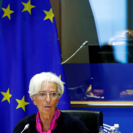 La futura presidenta del BCE, la francesa Christine Lagarde, en su comparecencia ante el Comité de Asuntos Económicos y Monetarios del Parlamento Europeo. REUTERS/Francois Lenoir