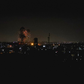 Ataque aéreo israelí en el norte de la Franja de Gaza este jueves 17 de junio de 2021.