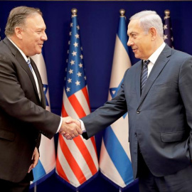Benjamin Netanyahu durante la visita del secretario de Estado de EEUU, Mike Pompeo, hace unos días. /EFE
