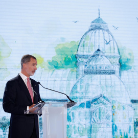 04/11/2021 El rey Felipe VI, en la cena de bienvenida a los participantes en la 24 edición de la asamblea de la Organización Mundial del Turismo en Madrid