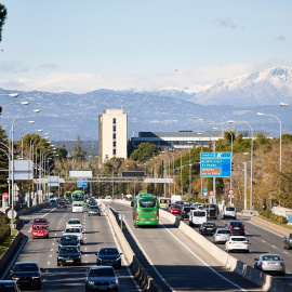 Tráfico en la autovía A-6, a 3 de diciembre de 2021, en Madrid
