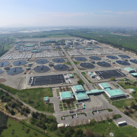 Vista aérea de la factoría Gran Santiago de SUEZ.