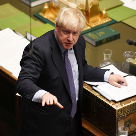 23/10/2019 - El primer ministro británico, Boris Johnson, en el Parlamento británico. / REUTERS