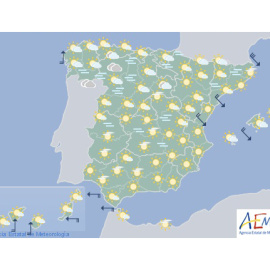 Previsión meteorológica para este viernes 25 de octubre. / AEMET