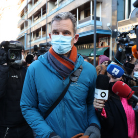 Iñaki Urdangarin sale despacho tras anunciar su separación de la Infanta Cristina mediante un comunicado, a 24 de enero de 2022, en Vitoria.