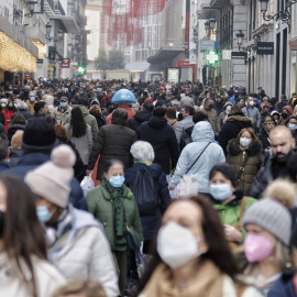 Vista de la calle Preciados (Madrid) este 7 de diciembre de 2021.