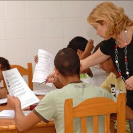 Una de las dependencias del centro de menores "La Purísima", en Melilla. EFE