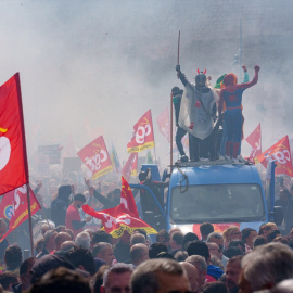 Protestas en Marsella (Francia) contra la reforma de las pensiones.