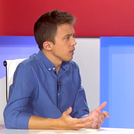 Íñigo Errejón durante una entrevista en 'Público TV'